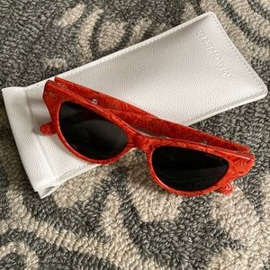 Machete red cat eye sunglasses new